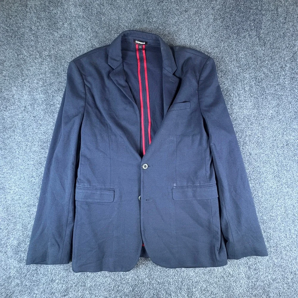 Express Performance Extra Slim Navy Blue Suit Set 38R/32x32 Two Button Stretch